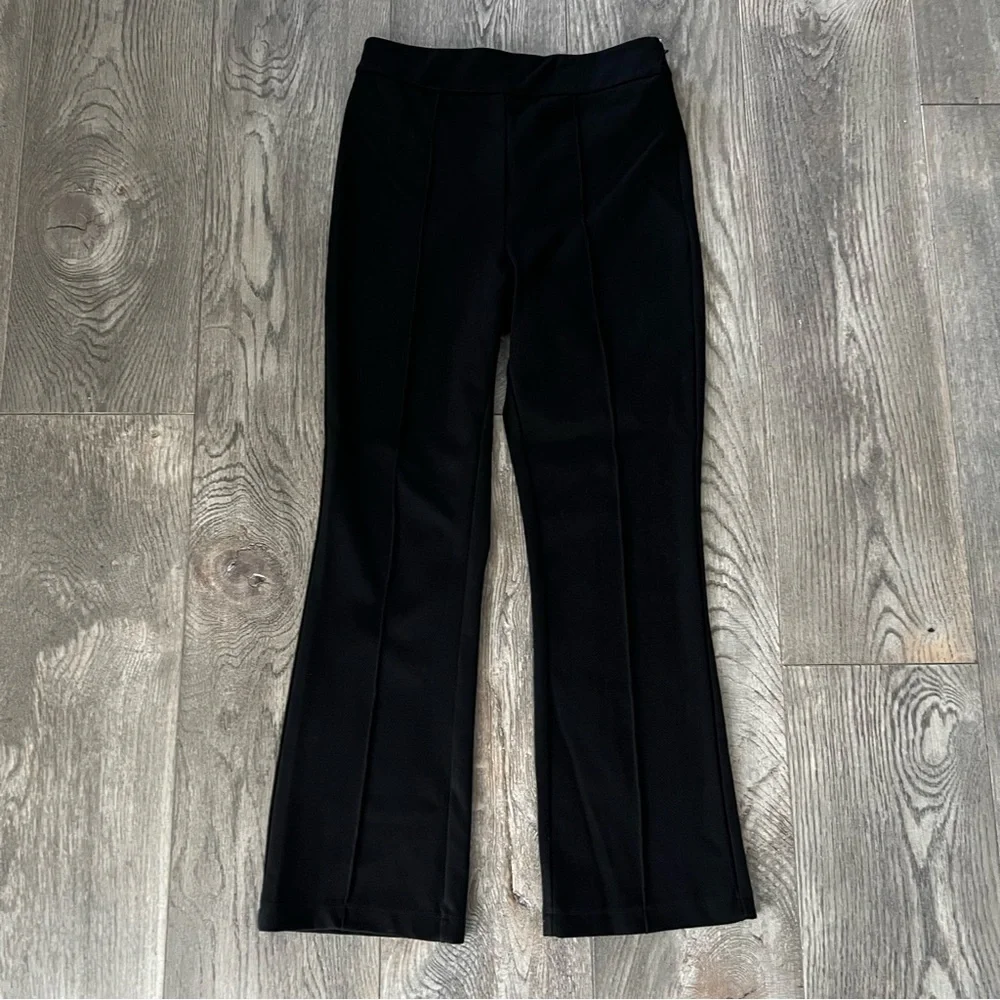 SANCTUARY High Rise Black Vertical Seam Side Zip Crop Trouser Dress Pants Size S
